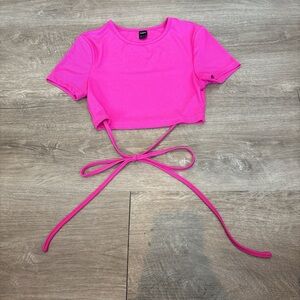 SHEIN Hot Pink Ribbed Top